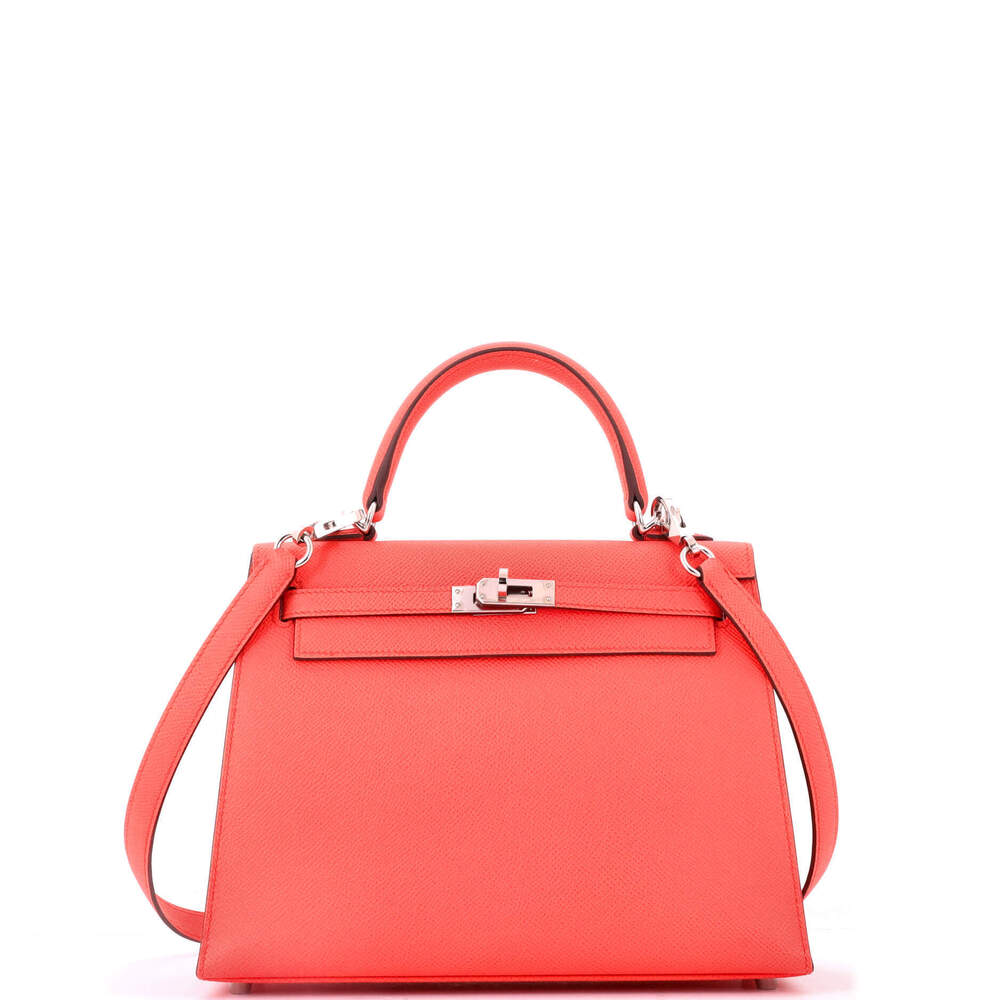 Hermes Kelly 25 Pink Epsom with Palladium Hardware